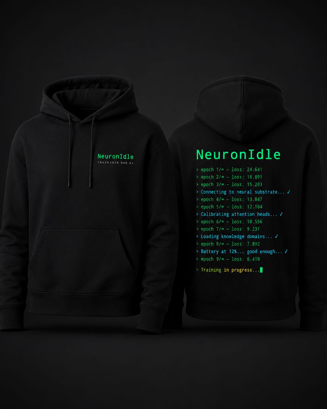 Training in progress hoodie