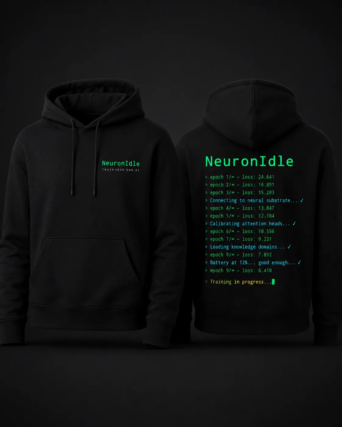 Training in progress hoodie