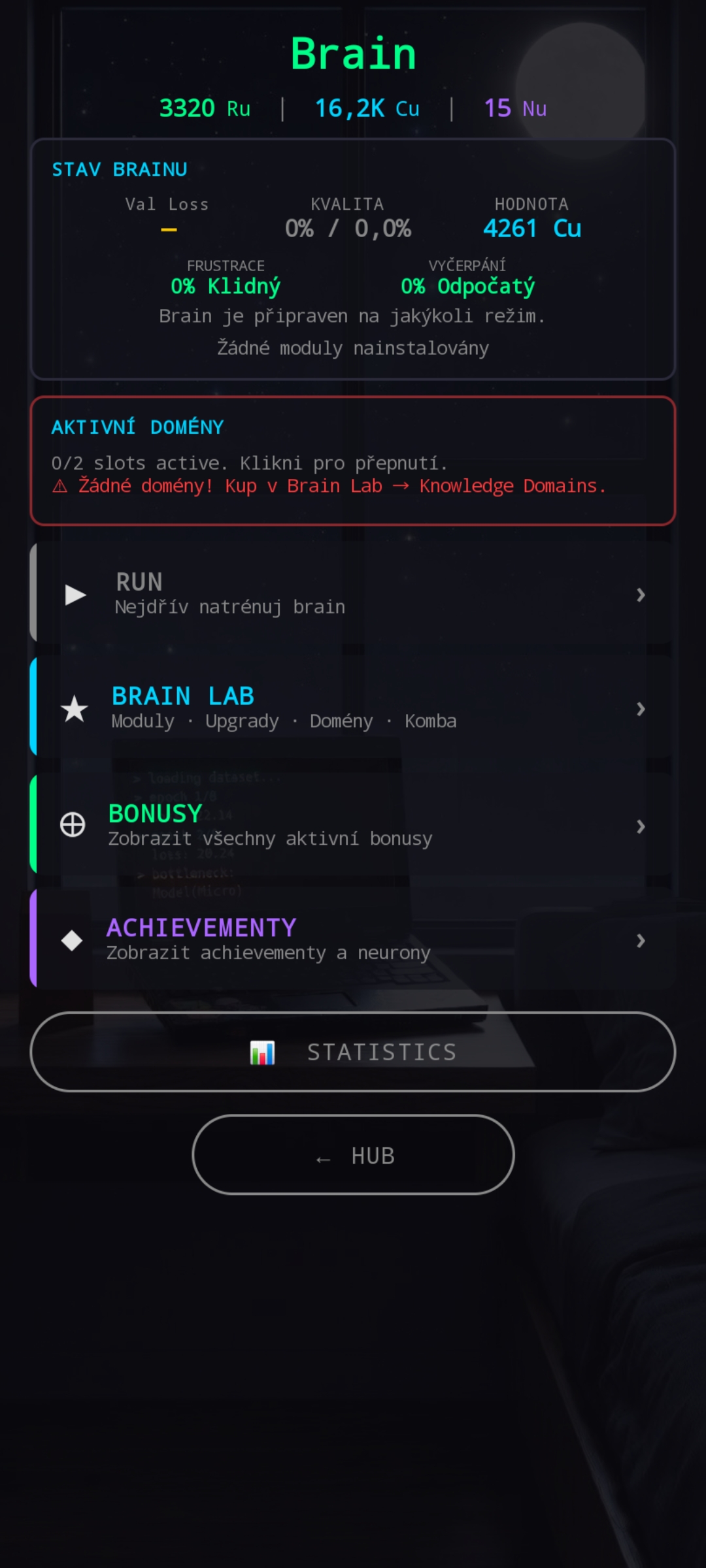 Brain menu